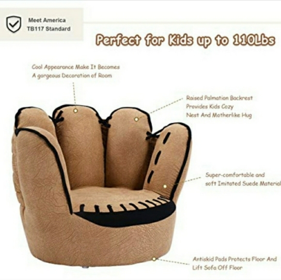 HONEY JOY Kids Baseball Glove Sofa/Chair EUC! - Picture 3 of 9